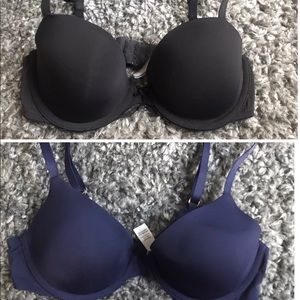 Aerie bras size 30C like new blue black bundle